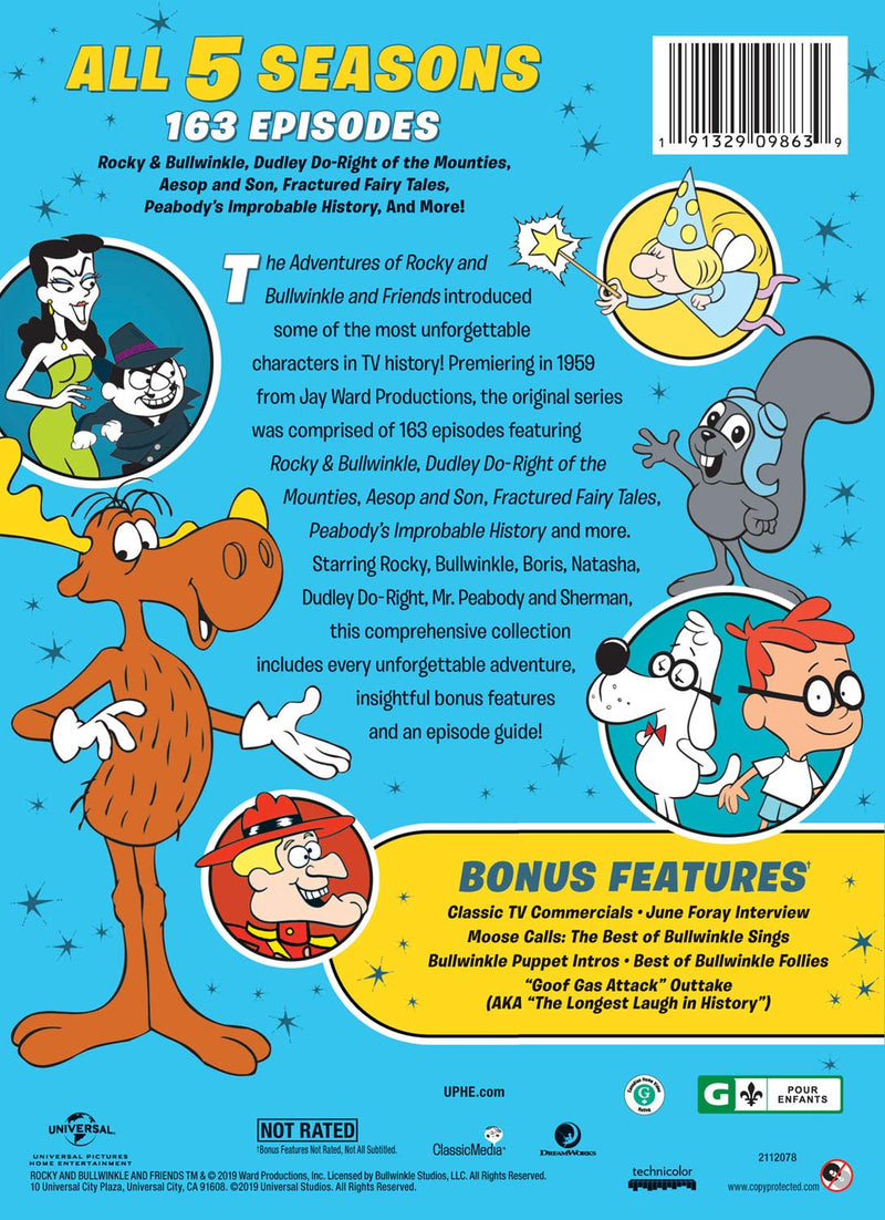 The Adventures of Rocky and Bullwinkle and Friends: The Complete Series - Seasons 1-5 [DVD Box Set] DVDs & Blu-Rays Universal Pictures   