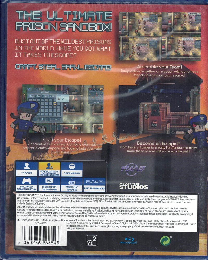 The Escapists 2 [PlayStation 4] PlayStation 4 Video Game Team17   