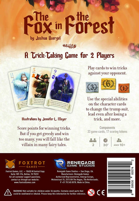 The Fox in the Forest Card Game Renegade Games   