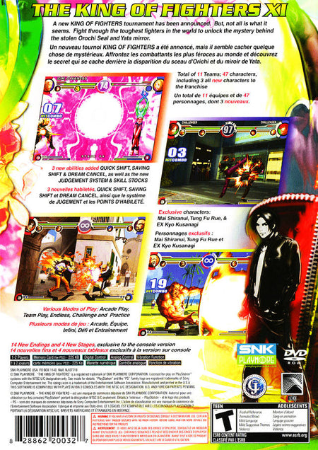 The King of Fighters XI [PlayStation 2] PlayStation 2 Video Game SNK   