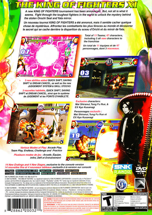 The King of Fighters XI [PlayStation 2] PlayStation 2 Video Game SNK   