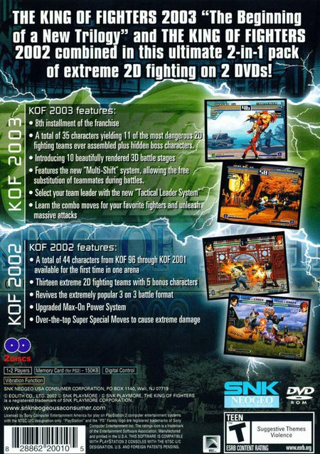 The King of Fighters 2002/2003 [PlayStation 2] PlayStation 2 Video Game SNK   