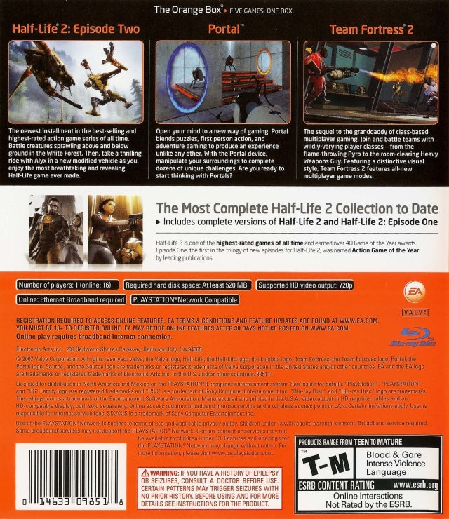 The Orange Box [PlayStation 3] PlayStation 3 Video Game Electronic Arts   