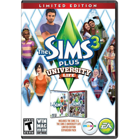The Sims 3 Plus University Life Expansion Pack - Limited Edition [Mac & PC] PC Video Game Electronic Arts   