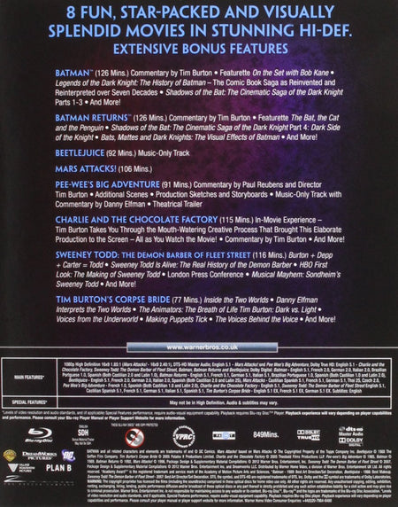 The Tim Burton Collection [Blu-Ray Box Set] DVDs & Blu-Rays Warner Bros.   