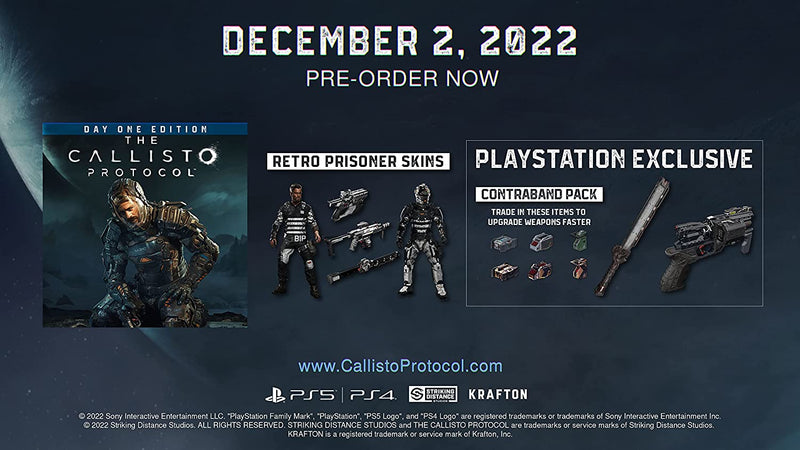 The Callisto Protocol - Day One Edition [PlayStation 5] PlayStation 5 Video Game Krafton   