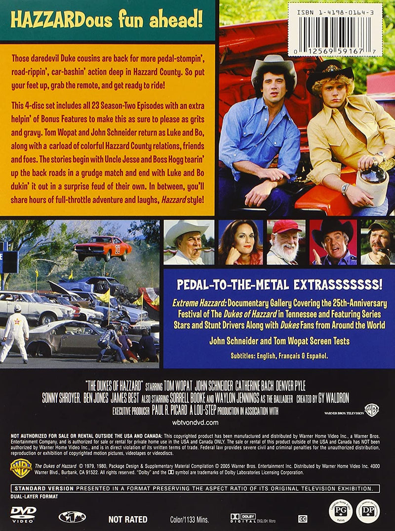 The Dukes of Hazzard: The Complete Second Season [DVD Box Set] DVDs & Blu-Rays Warner Brothers   