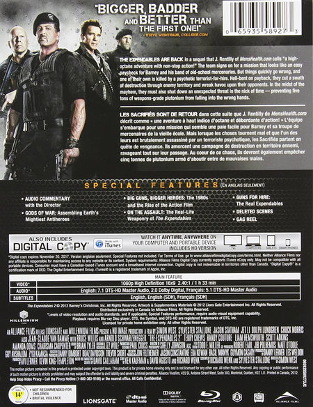 The Expendables 2 - Limited Edition SteelBook [Blu-ray] DVDs & Blu-Rays Alliance   