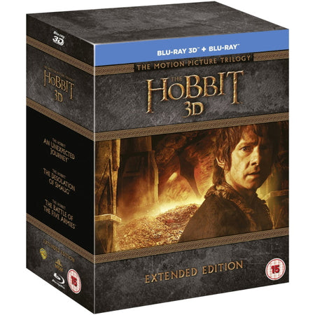 The Hobbit 3D: The Motion Picture Trilogy - Extended Edition [3D + 2D Blu-ray Box Set] DVDs & Blu-Rays Warner Brothers   