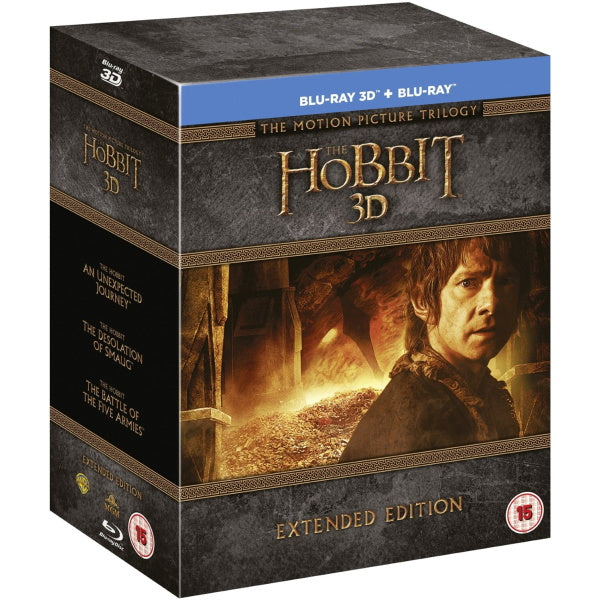 The Hobbit 3D: The Motion Picture Trilogy - Extended Edition [3D + 2D Blu-ray Box Set] DVDs & Blu-Rays Warner Brothers   