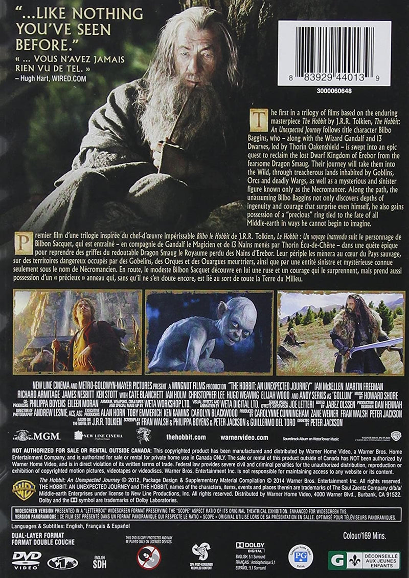 The Hobbit: An Unexpected Journey [DVD] DVDs & Blu-Rays Warner Bros.   