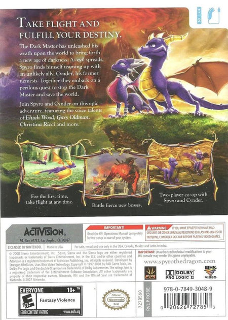 The Legend of Spyro: Dawn of the Dragon [Nintendo Wii] Nintendo Wii Video Game Activision   