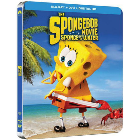 The SpongeBob Movie: Sponge Out of Water - Best Buy Exclusive SteelBook [Blu-ray + DVD + Digital] DVDs & Blu-Rays Disney   