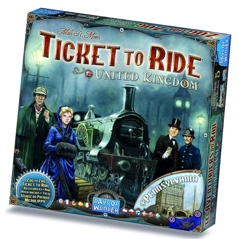 Ticket to Ride Map Collection: Volume 5 – United Kingdom & Pennsylvania [Board Game, 2-5 Players] Board Game Days of Wonder   