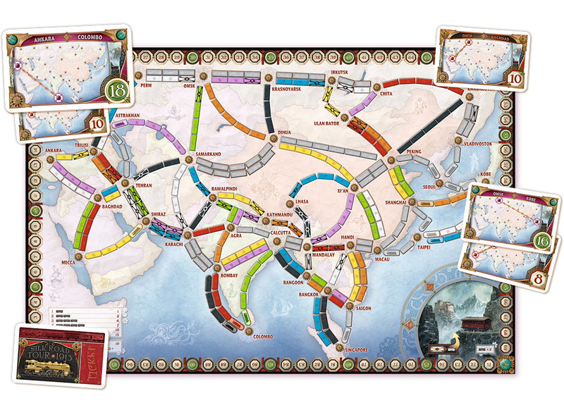 Ticket to Ride: Asia [Board Game, 2-6 Players] Board Game Days of Wonder   