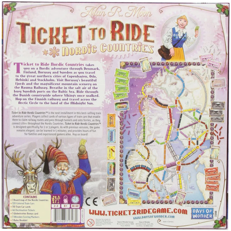 Ticket to Ride: Nordic Countries [Board Game, 2-3 Players] Board Game Days of Wonder   