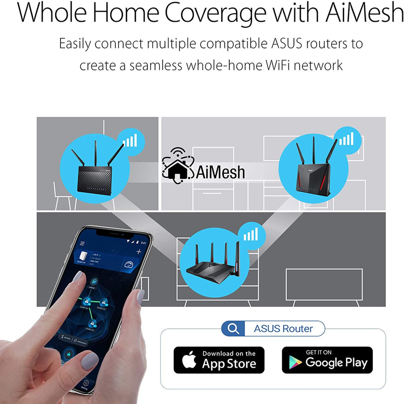 T-Mobile AC-1900 ASUS Wireless AC1900 Dual-Band Gigabit Router [Electronics] Electronics ASUS   