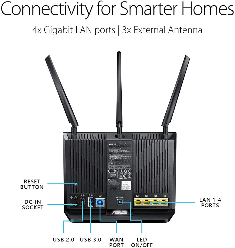 T-Mobile AC-1900 ASUS Wireless AC1900 Dual-Band Gigabit Router [Electronics] Electronics ASUS   