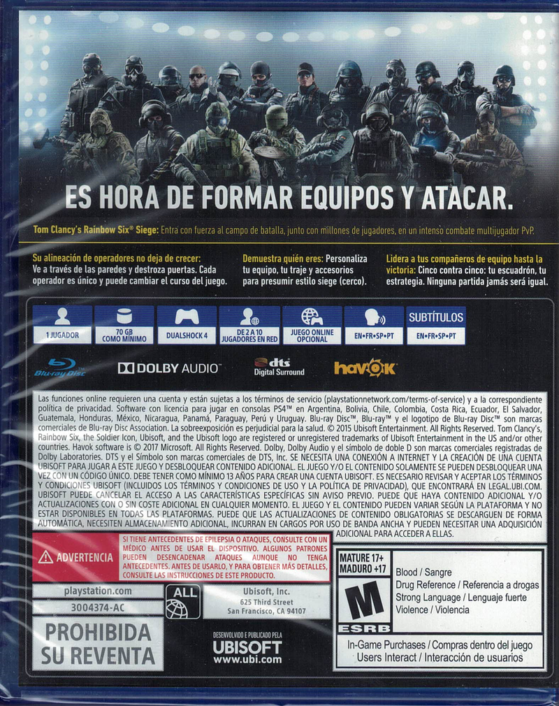 Tom Clancy's Rainbow Six Siege - Deluxe Edition [PlayStation 4] PlayStation 4 Video Game Ubisoft   
