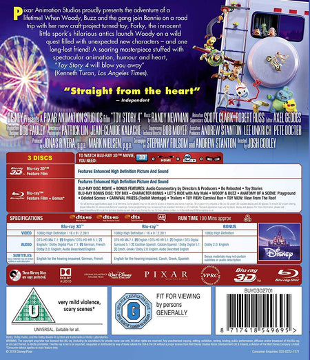 Disney Pixar Toy Story 4 [3D + 2D Blu-ray] DVDs & Blu-Rays Disney   
