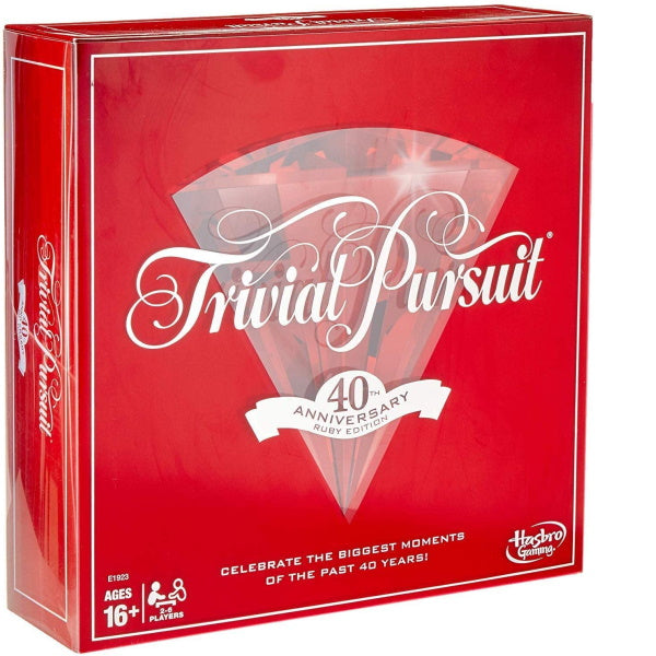 Trivial Pursuit 40th Anniversary Ruby Edition [Board Game, 2-6 Players] Board Game Hasbro   