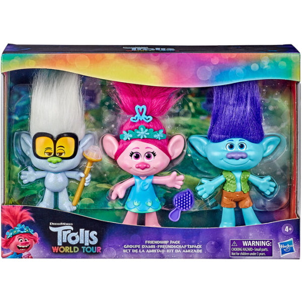 Trolls World Tour Friendship Pack - 3-Piece Doll Set [Toys, Ages 4+] Toys & Games Hasbro   