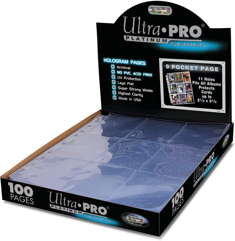 Ultra Pro Platinum Series 9 Pocket Pages of Card Sleeves - 100 Count Card Game Ultra Pro   