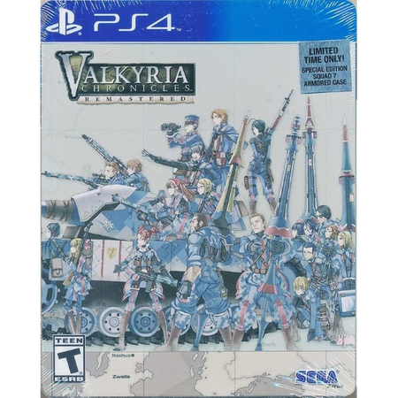 Valkyria Chronicles: Remastered - Limited Launch Special Edition Squad 7 Armored Case Steelbook [PlayStation 4] PlayStation 4 Video Game SEGA   