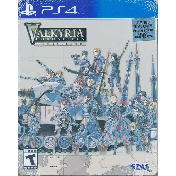 Valkyria Chronicles: Remastered - Limited Launch Special Edition Squad 7 Armored Case Steelbook [PlayStation 4] PlayStation 4 Video Game SEGA   