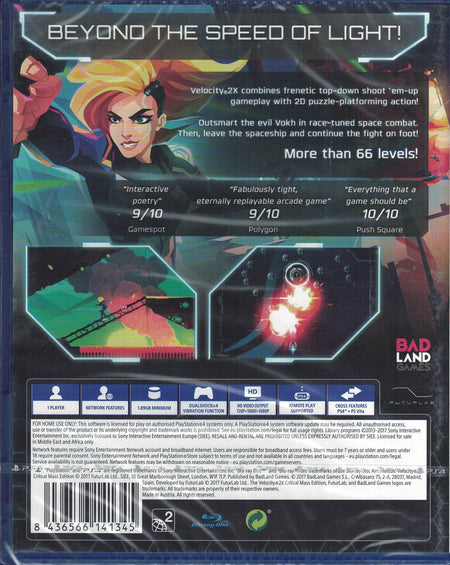 Velocity 2X: Critical Mass Edition [PlayStation 4] PlayStation 4 Video Game Bad Land Games   