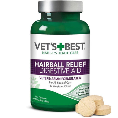 Vet's Best Hairball Relief Digestive Aid - 60 Chewable Tablets [Pet Care] House & Home Vet's Best   