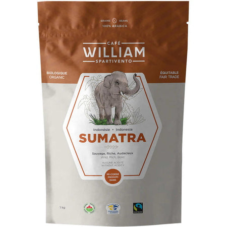 William Spartivento Organic Sumatra Coffee - 1kg [Snacks & Sundries] Snacks & Sundries Café William Spartivento   