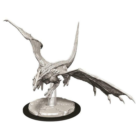 WizKids Dungeons & Dragons: Nolzur’s Marvelous Unpainted Miniatures - Young White Dragon [Board Game Accessory] Board Game Wizards of the Coast   