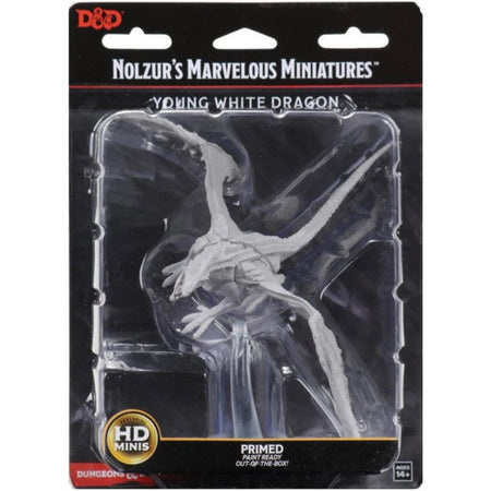 WizKids Dungeons & Dragons: Nolzur’s Marvelous Unpainted Miniatures - Young White Dragon [Board Game Accessory] Board Game Wizards of the Coast   