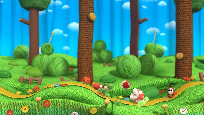 Yoshi's Woolly World + Light Blue Yarn Yoshi Amiibo [Nintendo Wii U] Nintendo Wii U Video Game Nintendo   