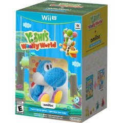 Yoshi's Woolly World + Light Blue Yarn Yoshi Amiibo [Nintendo Wii U] Nintendo Wii U Video Game Nintendo   
