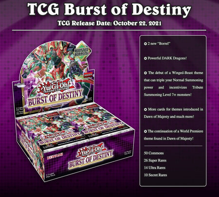 Yu-Gi-Oh! Trading Card Game: Burst of Destiny Booster Display Box - 24 Packs Card Game Konami   