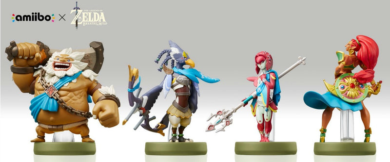 Mipha Daruk Amiibo Botw Urbosa, Revali, Mipha, Daruk Amiibo Set